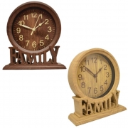 СТЕНЕН ЧАСОВНИК ПВЦ ДЪРВ.ШАРКА FAMILY Ф16см Н20,5см 20630-21