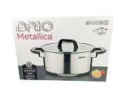 ТЕНДЖЕРА BRIO Metalica Ф20см Н10см 3.1л КУТИЯ / 106089/  