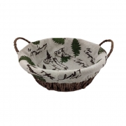 ПАНЕР ПЛЕТЕН С ПЛАТ КРЪГ С  ДРЪЖКИ Ф24см Н8см В75935