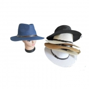 ШАПКА МЪЖКА КАУБОЙСКА С КОЖ.КАИШКА