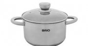 ТЕНДЖЕРА С КАПАК BRIO Меtalica Ф22см Н11см  4л