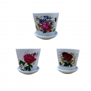 САКСИЯ КЕРАМ. РОЗИ Ф9,5см Н9,5см LG-11780 /12/ 