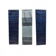 ТОРБИЧКИ ПОД. 10бр. ЗА БУТИЛКА БЕЛИ/ТЪМНОСИНИ ТОЧКИ 38*11*11см КАРТОН
