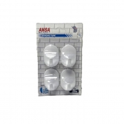 ЗАКАЧАЛКИ 4бр.ANSA БЯЛА ОВАЛ 325 