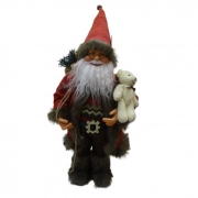 ФИГУРА ДЯДО КОЛЕДА С МЕЧЕ И ЧУВАЛ  Н45см