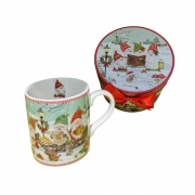 ЧАШИ ПОРЦ. КОЛЕДНИ ДЖУДЖЕТА  В ПОД.КУТ. Ф7,2см Н8,4см ЛУКС