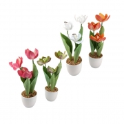 ИЗК.ЦВЕТЕ ОРХИДЕЯ В БЯЛА ПВЦ САКСИЯ РАЗЛ.ЦВ. 34см В77525 /6/