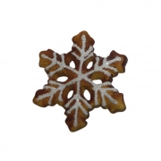 КОЛЕДНА УКРАСА СНЕЖИНКА БИСКВИТЕНА 11см