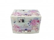 КУТИЯ ЗА БИЖУТА ЦВЕТЯ 10*13*9см С ОГЛЕДАЛО МУЗИКАЛНА  