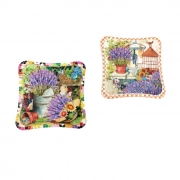 ПОДЛОЖКА ЗА ЧАШИ ЛАВАНДУЛА КЕРАМ. КВАДР. 10,5*10,5см В76521 /12/