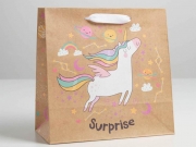 ТОРБИЧКИ ПОД 10бр ДБ.КАРТОН ЕДНОРОГ Surprise 22х22хх10,5см 5289006 Б