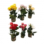 ИЗК. РОЗИ 3бр. АРАНЖИРОВКА 22см В77514