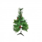 ЕЛХА ТЪНКИ ИГЛИЧКИ ЗЕЛЕНА С ЧЕРВ.ТОПЧЕТА 60см 