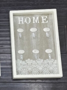 КУТИЯ ЗА КЛЮЧОВЕ ДЪРВЕНА HOME ДАНТЕЛА ОТВОРЕНА 20х30х3см