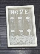 КУТИЯ ЗА КЛЮЧОВЕ ДЪРВЕНА HOME ДАНТЕЛА ОТВОРЕНА 20х30х3см