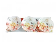 К-КТ СТЪКЛЕНО ПЛАТО 35х12см + 3бр. КУПИЧКИ Ф12см ЛАЛЕТА РЕТРО I-S32350/4 