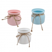 КАШПА ПВЦ С ПАНДЕЛКА ТУМБЕСТА  Ф8,5см Н8,5см LG-12863