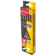 МОЛИВИ MAPED BLACK` PEPS ЧЕРНИ НВ С ГУМА 12бр./кутия 19см  Б