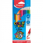 МОЛИВИ ЦВЕТНИ MAPED COLOR PEPS  12бр. 17,5см НЕЧУПЛИВИ /триъг./ /12/ 