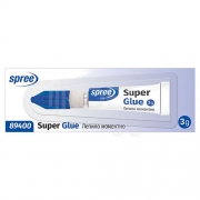 ЛЕПИЛО СЕКУНДНО SUPER GLUE 12бр./КАРТОН 3гр. SPREE 