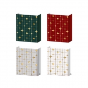 ТОРБИЧКИ ПОД. 10бр. КАРТОН ЗЛАТНИ КВАДРАТИ 32х26х10см