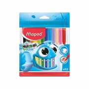 ФЛУМАСТЕРИ MAPED COLOR PEPS OCEAN  12цвята 14см измиваеми 9845720 /12/ 
